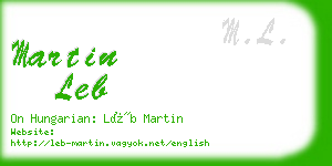 martin leb business card